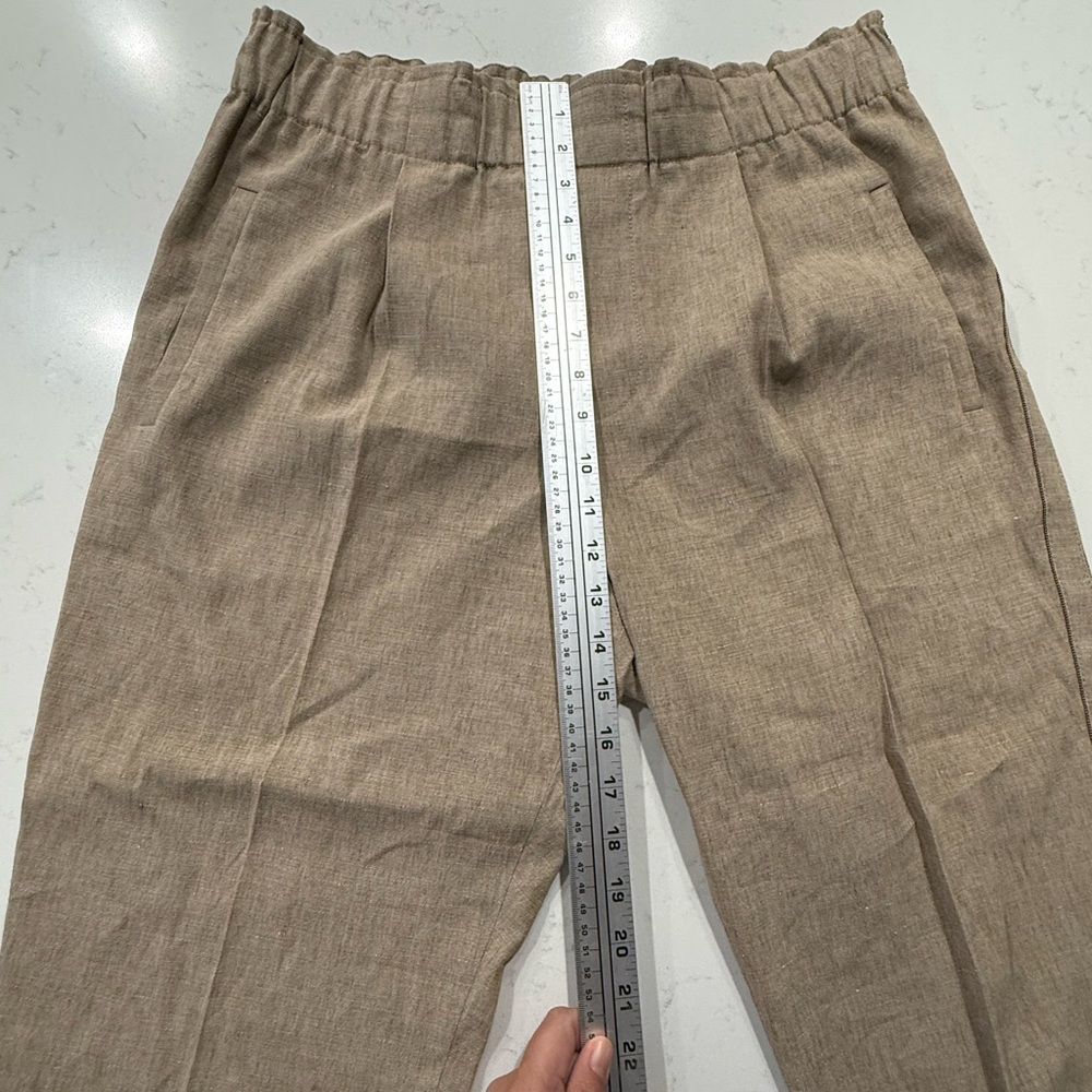 Brunello Cucinelli Neutral Beige Linen Pants - Picture 6 of 12